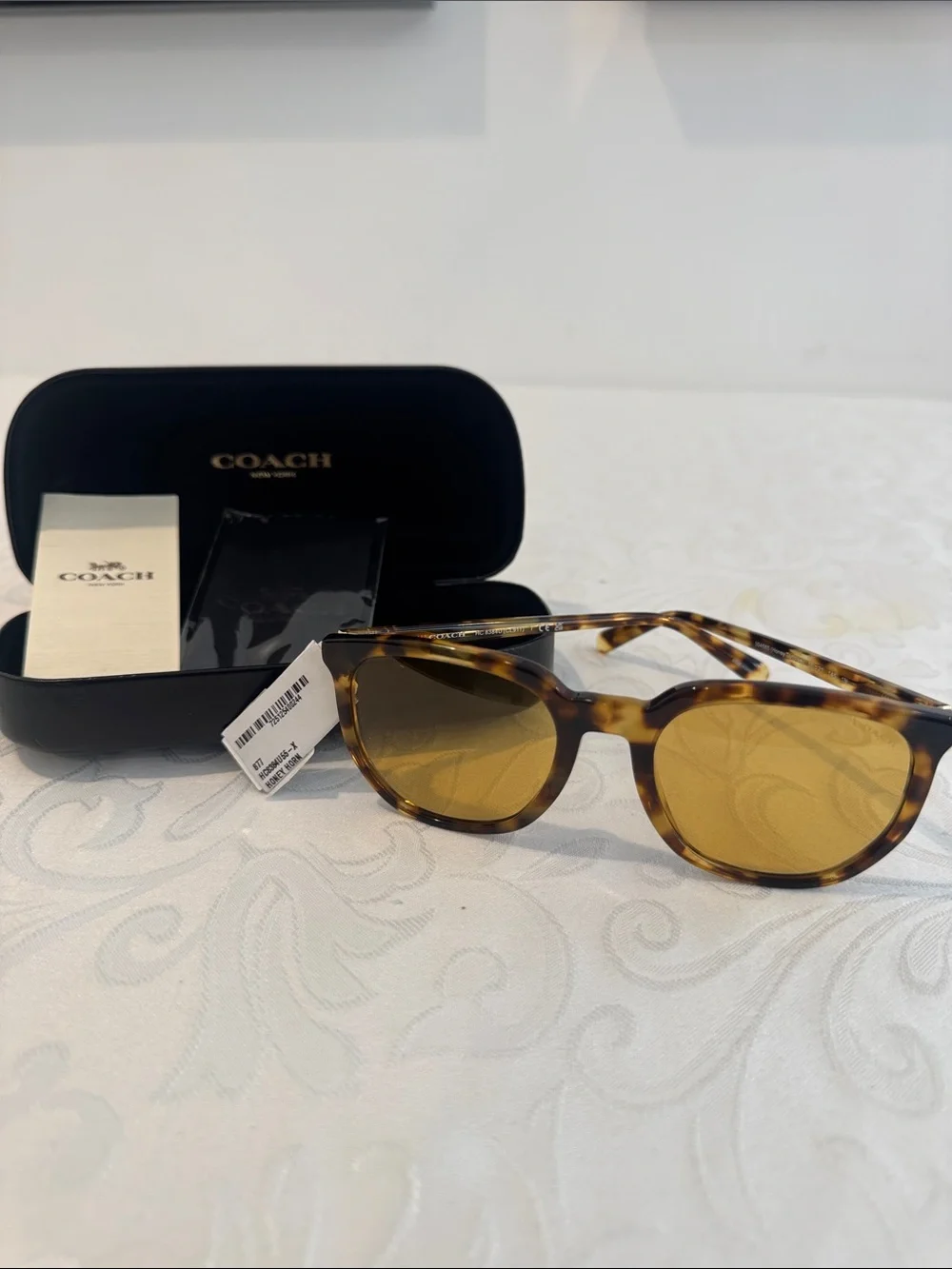 Coach Women's 55 mm Tortoiseshell Round Sunglasses